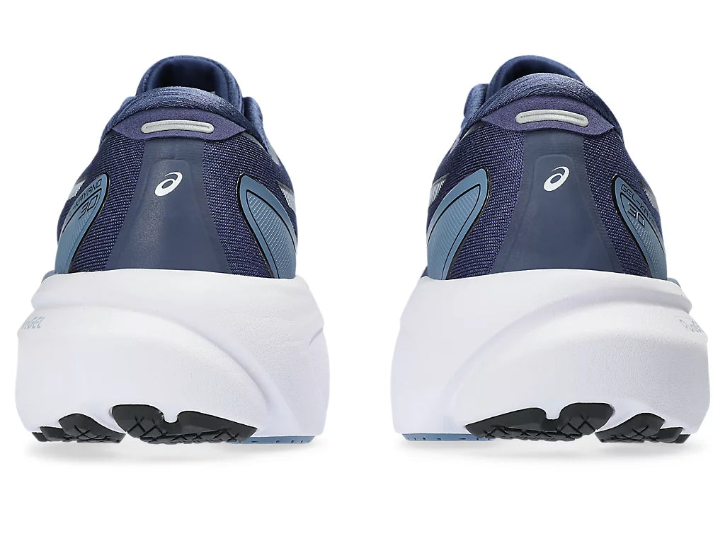 Back view of the Men's ASICS Kayano 30 in Deep Ocean/White