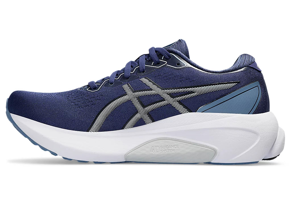 Medial view of the Men's ASICS Kayano 30 in Deep Ocean/White