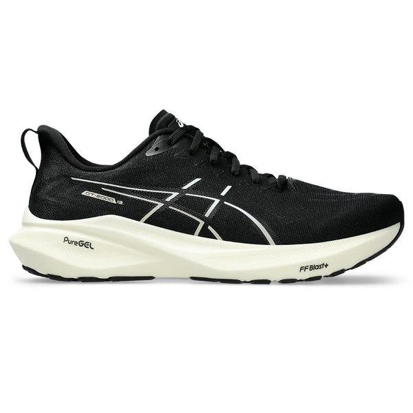 This GT-2000 13 from ASICS is a classic black and off white running shoe that will work as a daily casual shoe as