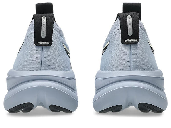 Pic of heel cup shoes with black accents on a white background