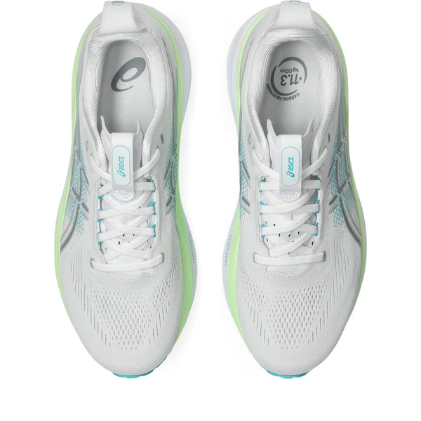 White laces are used to match the upper.
