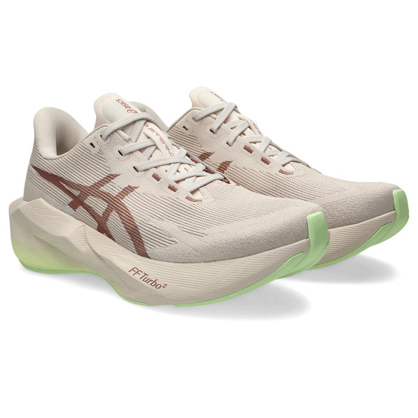 A pair of men's ASICS running shoes with laces that match the upper.