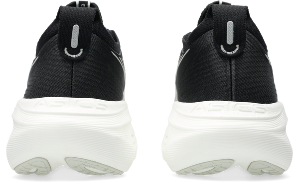 heel view of womens asics nimbus 27.