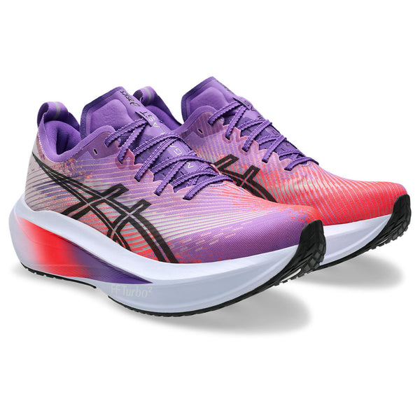 A purple and pink ombre stripe runs through the midsole on the later side.