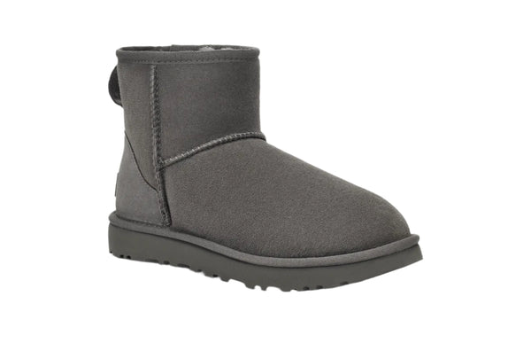 This Classic Mini II boot has a medium grey suede upper and midsole.