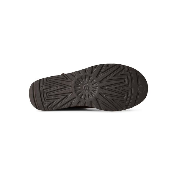 Deep brown calf length slipper boot