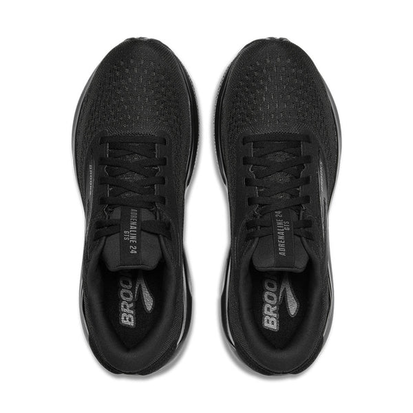 Black laces and insoles are used to continue the monochromatic look of this shoe.