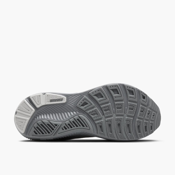 The outsole of a Ghost 17 running shoe.