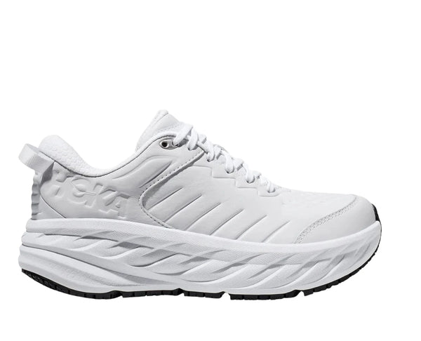 The all white slip resistant upper is different than the tech version of the Bondi 8