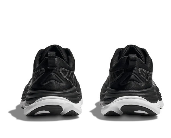Back view of the Women's Gaviota 5 in the wide D width in Black/White