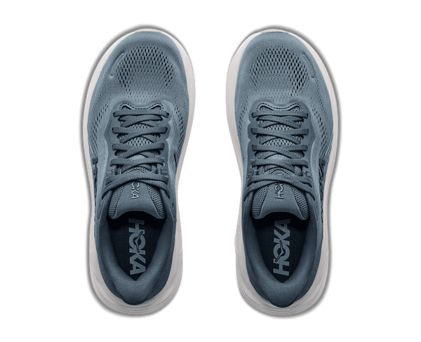 Running shoe with a white midsole and navy upper