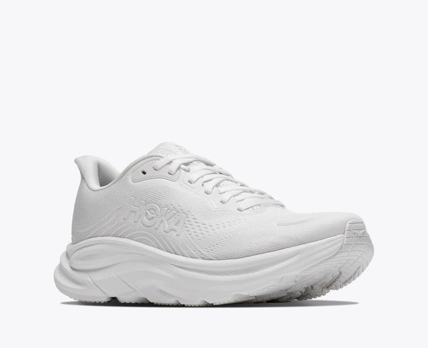 White running shoe on a white background