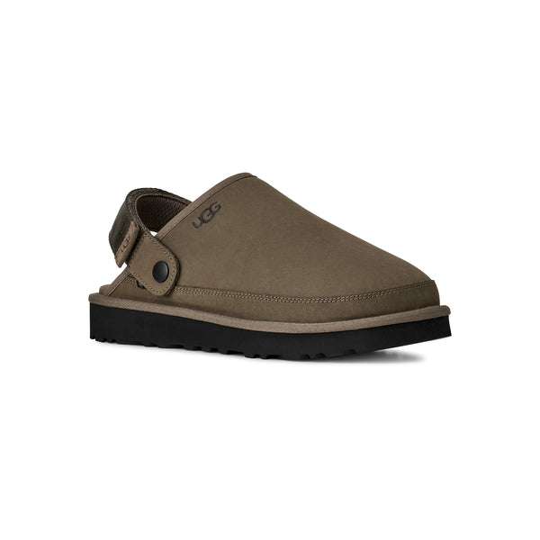Men's deep green clog slipper