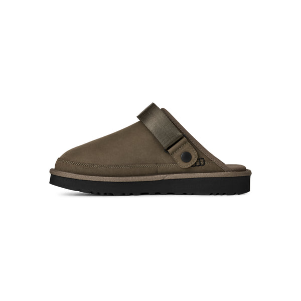 Men's deep green clog slipper