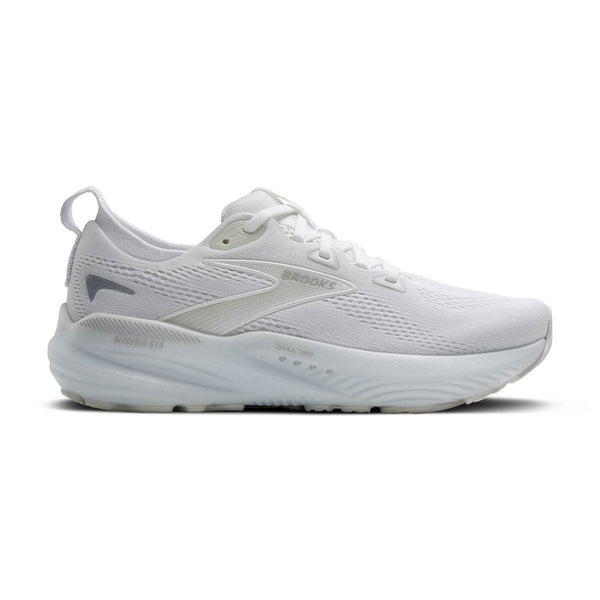 White running shoe with visible branding on a white background