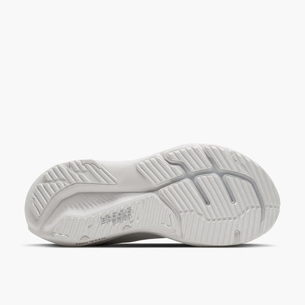 White athletic shoe sole on a white background