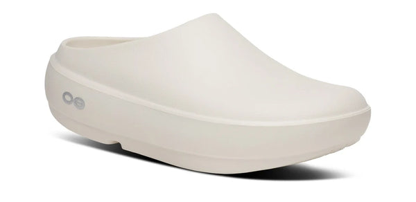 Off-white rubber clog on a white background