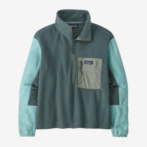 view of 1/2 zip green fleece