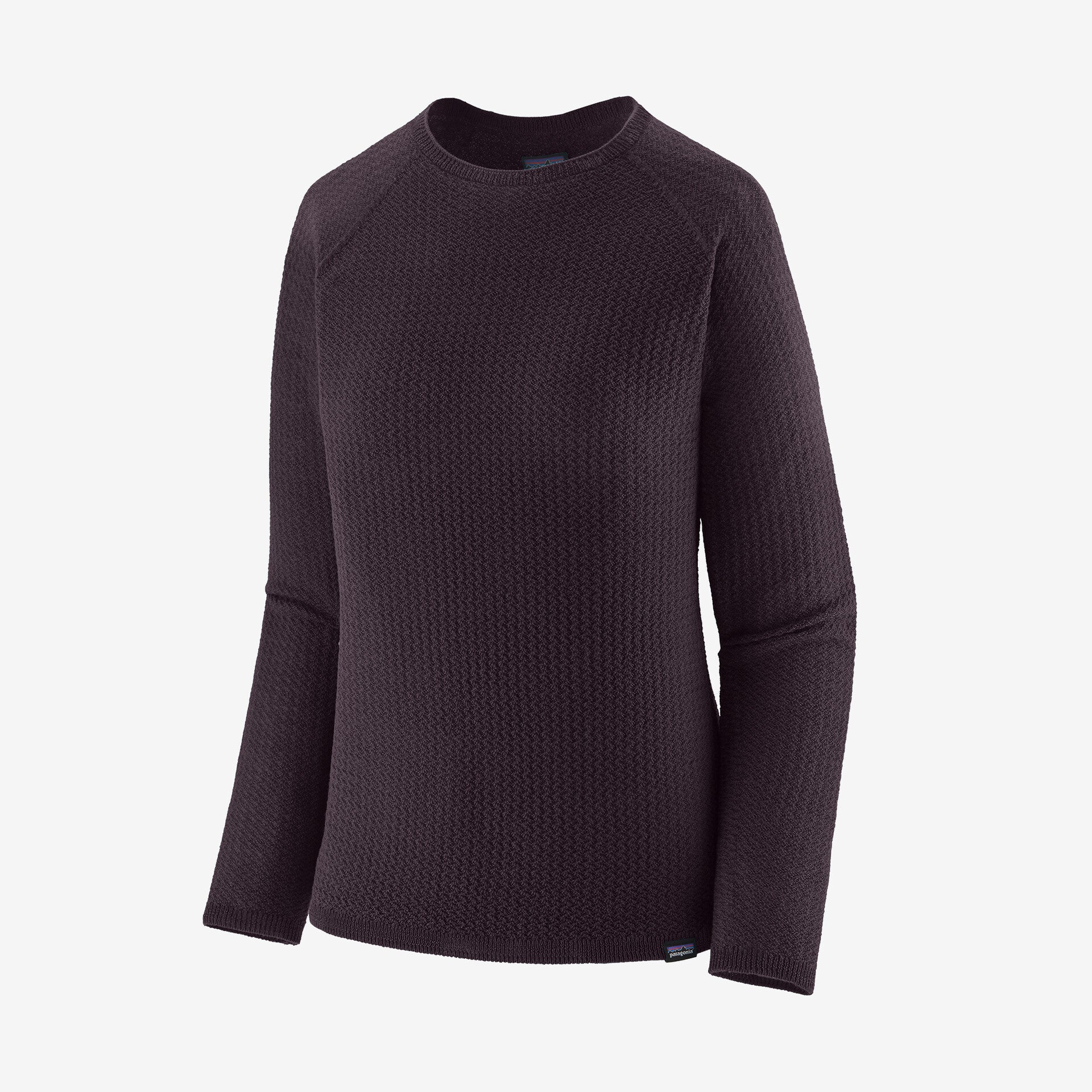Picture of womens baselayer from front view in plum