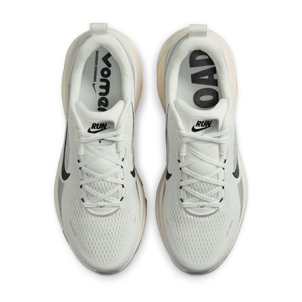 White running shoes with black text and accents on a white background