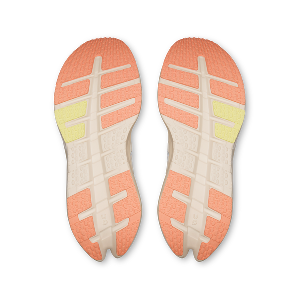 Pair of shoe insoles with a colorful sole design on a white background
