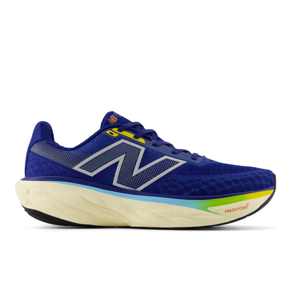 The lateral side of this New balance Running Shoe has a large "N" logo and it has a very cool looking bulue color