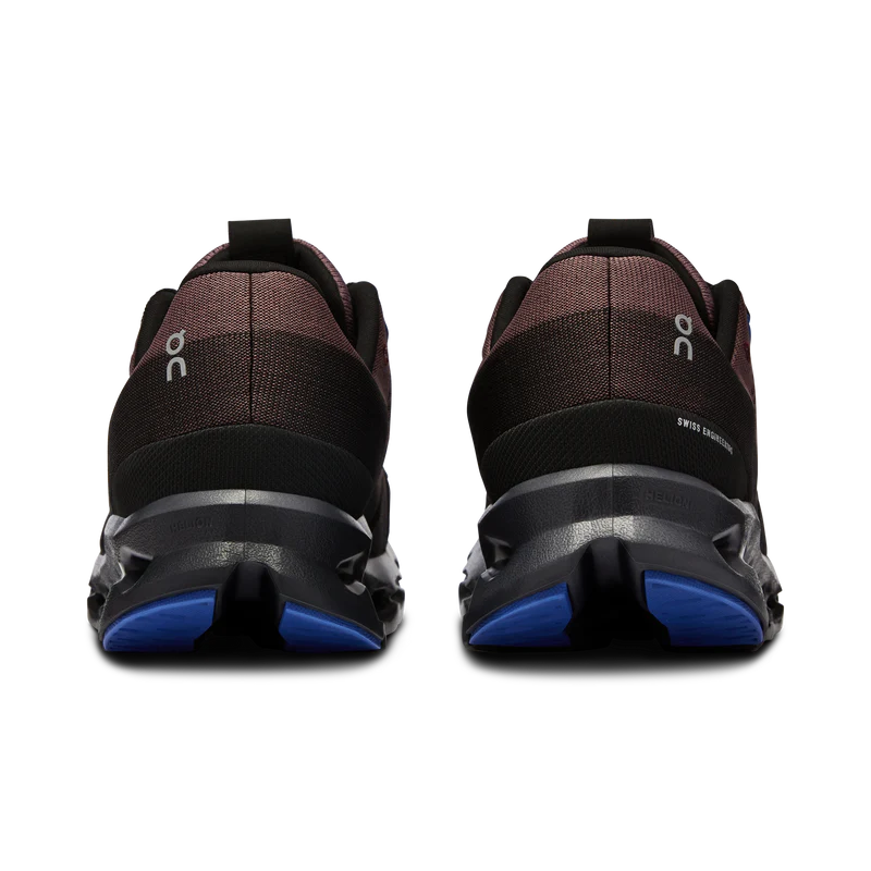Back view of the Men's Cloudsurfer in Black/Cobalt