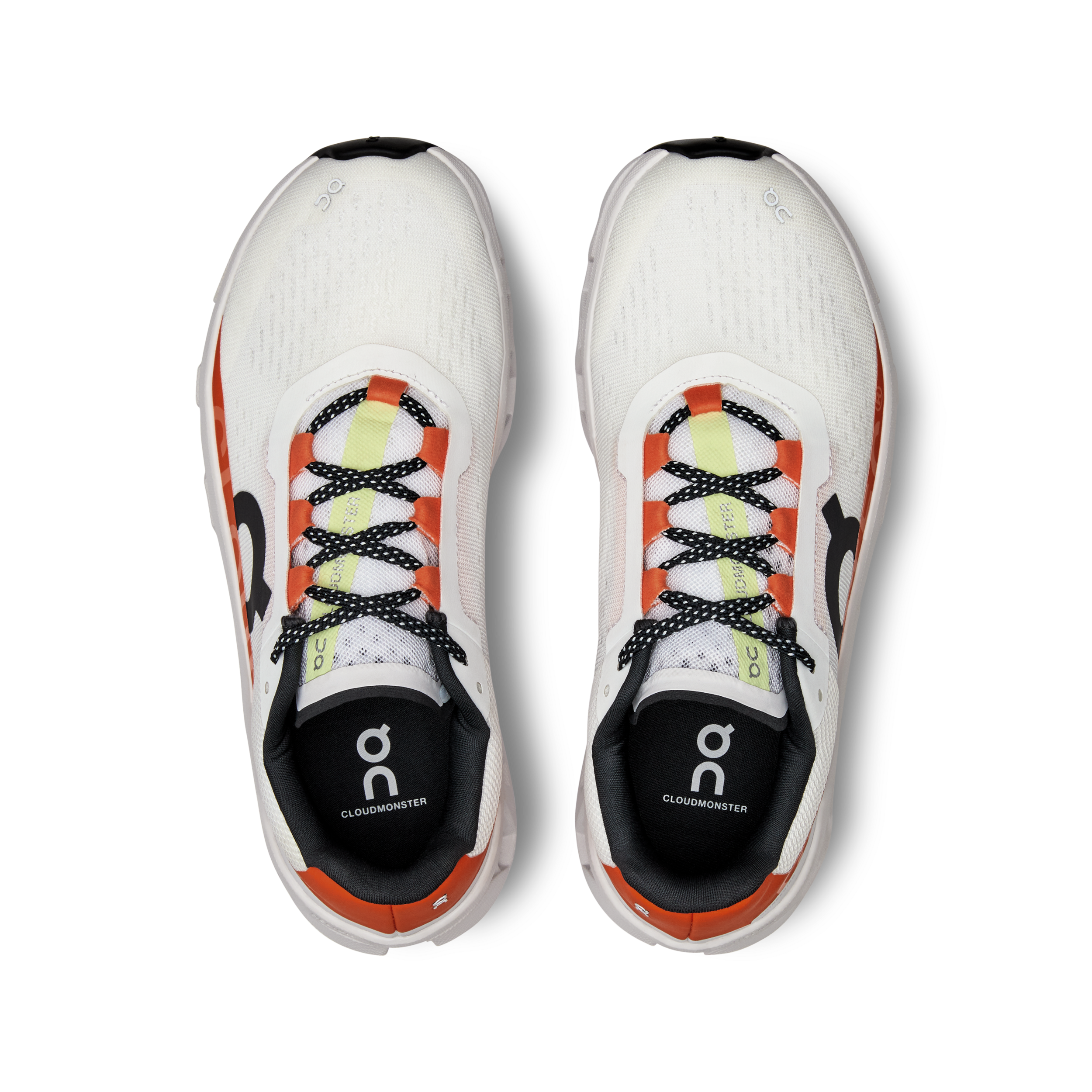Top view of the Women's Cloudmonster in Undyed White/Flame