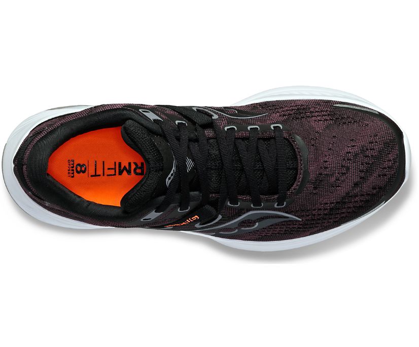 Top view of the Women's Guide 16 wide D width in the color Black/White