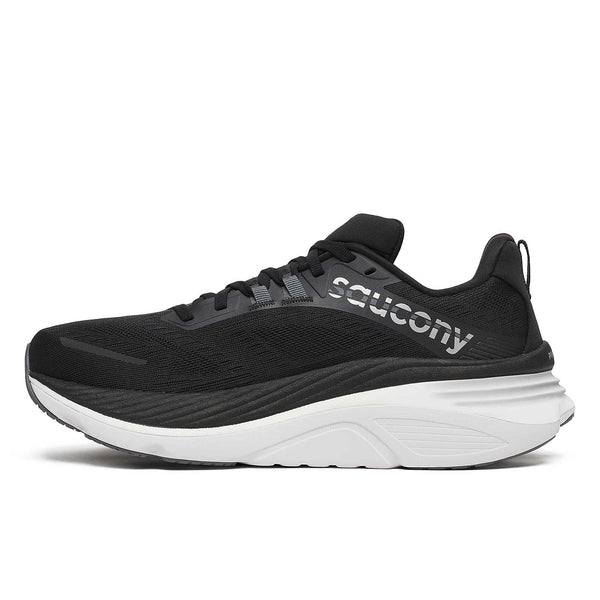 The medial side of the Hurricane 24 has the words saucony near the ankle.