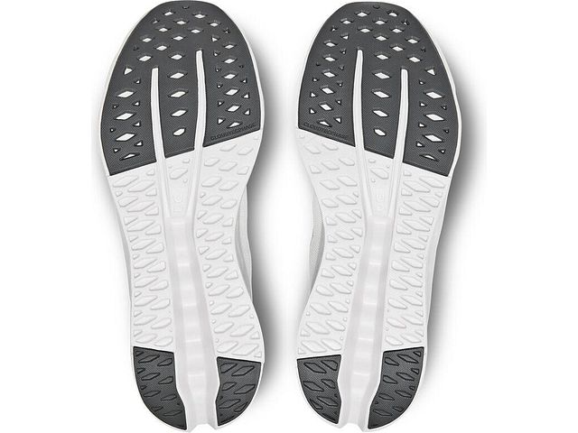 Bottom (outer sole) view of the Men's ON Cloudsurfer in the color White/Frost