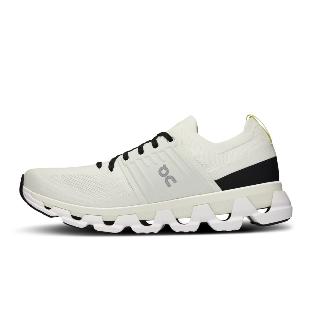 Medial view of the Men's Cloudswift 3 by ON in the color Ivory/Black