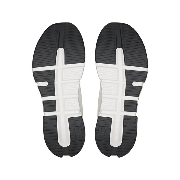 Black and white sole of a shoe on a transparent background