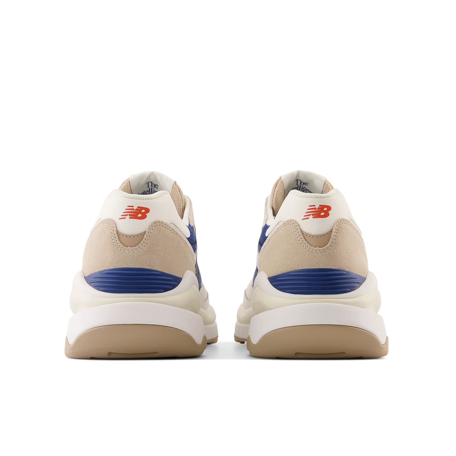Back view of the Men's New Balance lifestyle 5740 shoe in the color Sea Salt