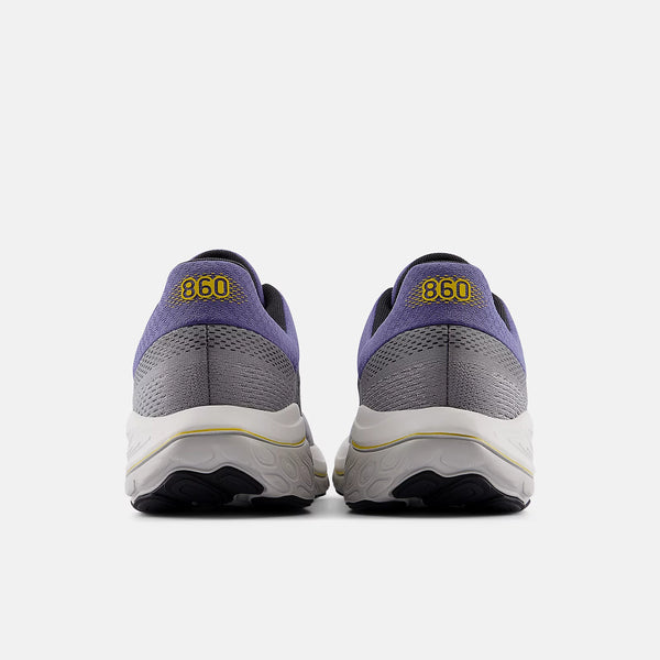 The heel of this running and and walking shoe has the 860 logo on the back.