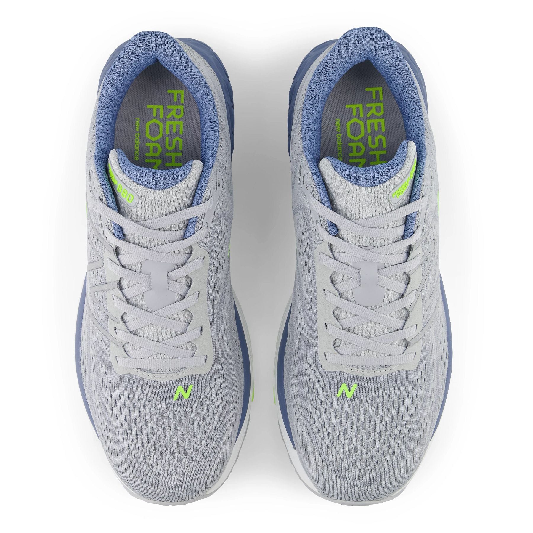Top view of the Men's 880 V13 by New Balance in the color Aluminum Grey/Mercury Blue