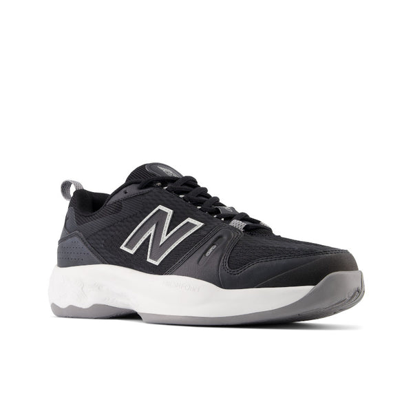 From an angle viewed across from the midsole the thickness and stability of the shoe is clear