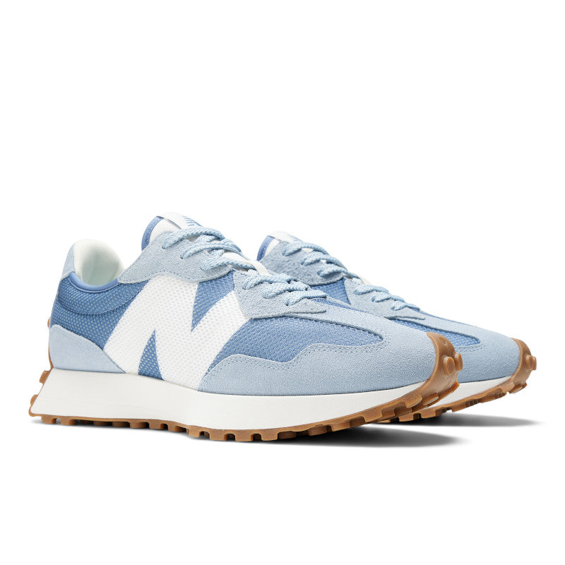 This 2 tone blue 327 from New Balance also has a gum rubber sole to bring a bit of additional fashion