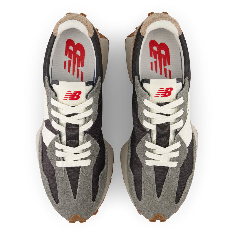 Top view of the Men's 327 New Balance shoe in Harbor Grey