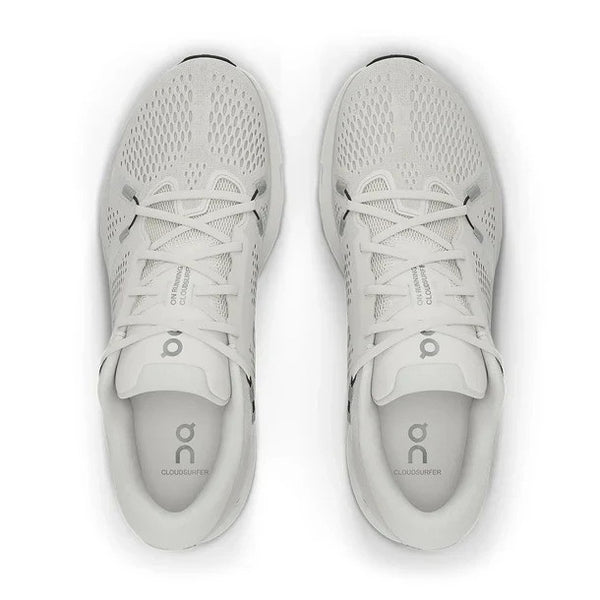 Embroidered eyelets and overlays are made using recycled product.