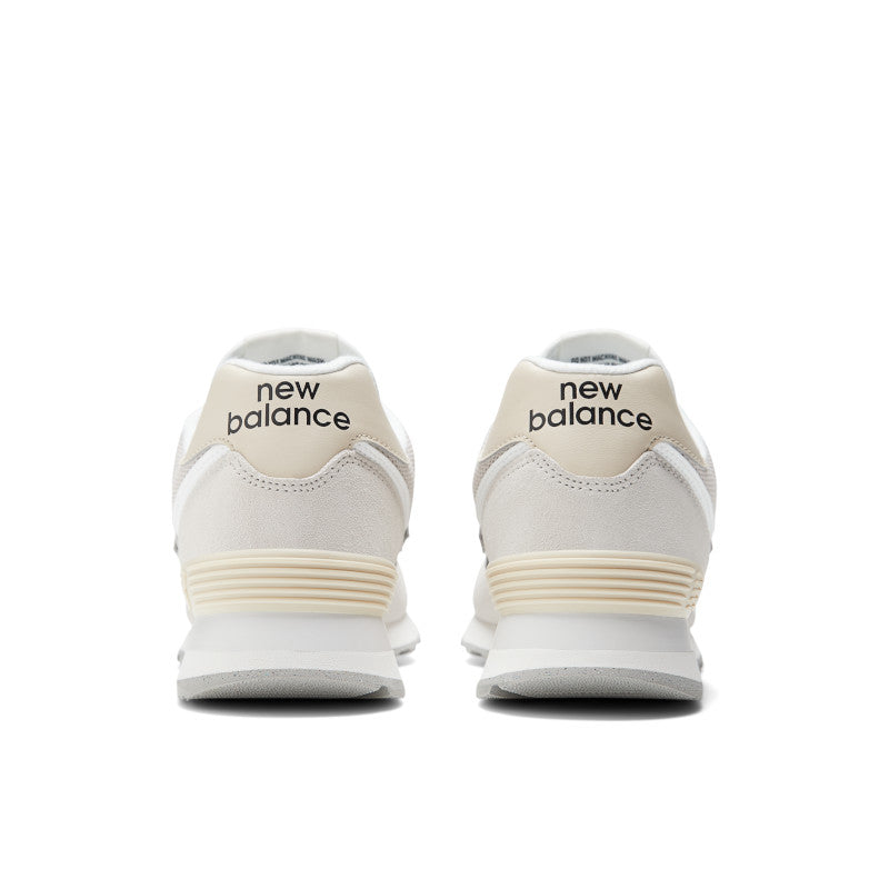 Back view of the Men's 574 in White/Fog
