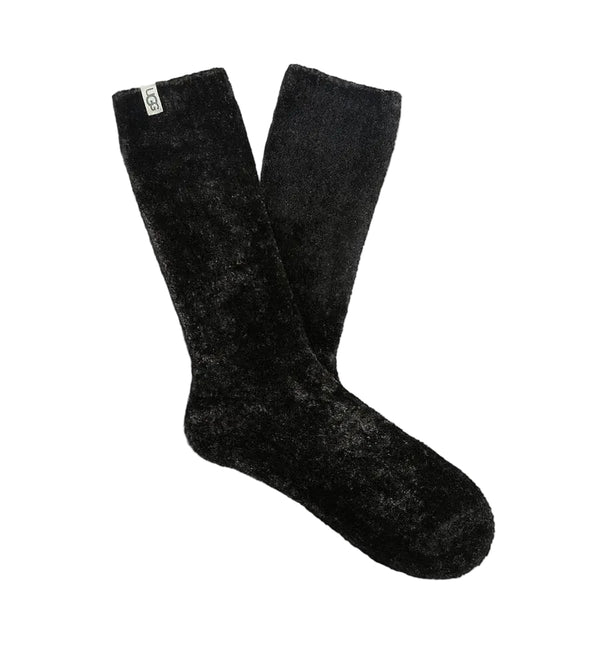 These ultra cozy Ugg crew socks have a stretchy, soft feel that your feet will love! Great for lounging around at home, the versatile cut works equally well with boots. Made from 100% Polyester.