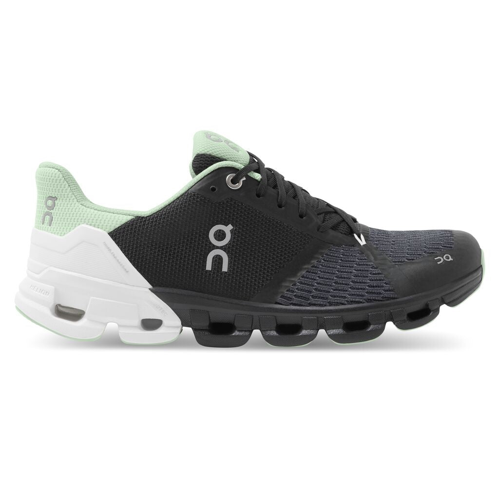 The Women's Cloudflyer is ON's most supportive running shoe. The midfoot stability tube provides a little extra right when your foot needs it. Combine that with lots of cushioning and a lightweight feel you get a great running shoe. Our customers loved loved the previous version and this new one, is just that much better.