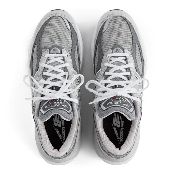 Simply put, the 990 is so good, that New Balance has never stopped making it. The latest generation model, the 990v6 features a streamlined take on the mesh paneling and suede overlay construction, plus FuelCell and ENCAP midsole technologies. The subtle, refined modernization offers an up-to-date pinnacle experience for the 990.  New Balance MADE contains a domestic value of 70% or more. MADE makes up a limited portion of New Balance’s US sales.