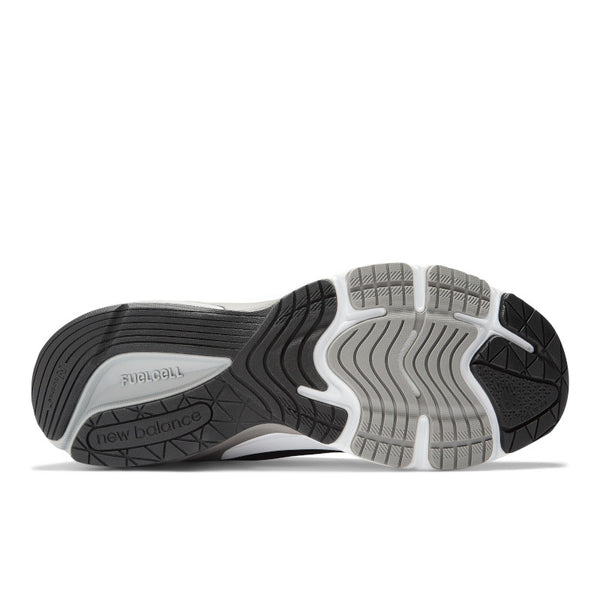 Bottom (outer sole) view of the Women's New Balance 990 V6 in Black/White