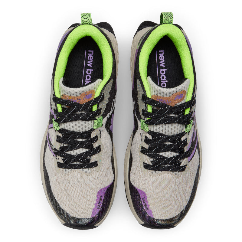Top view of the Women's Hierro V7 trail shoe by New Balance in the color Moonbeam