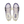 Pair of running shoes with purple and white design on a transparent background