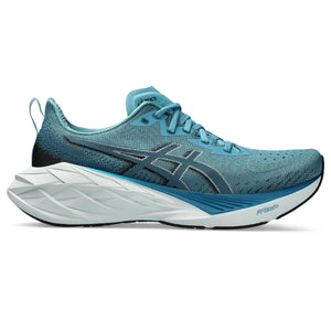 The ASICS Novablast 4 running shoe features a new midsole and outsole geometry that helps produce a very soft and energized ride.