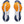 The outsole of the Sheet Rock Nimbus 26 is orange under the forefoot adn blue in the heel and forefoot