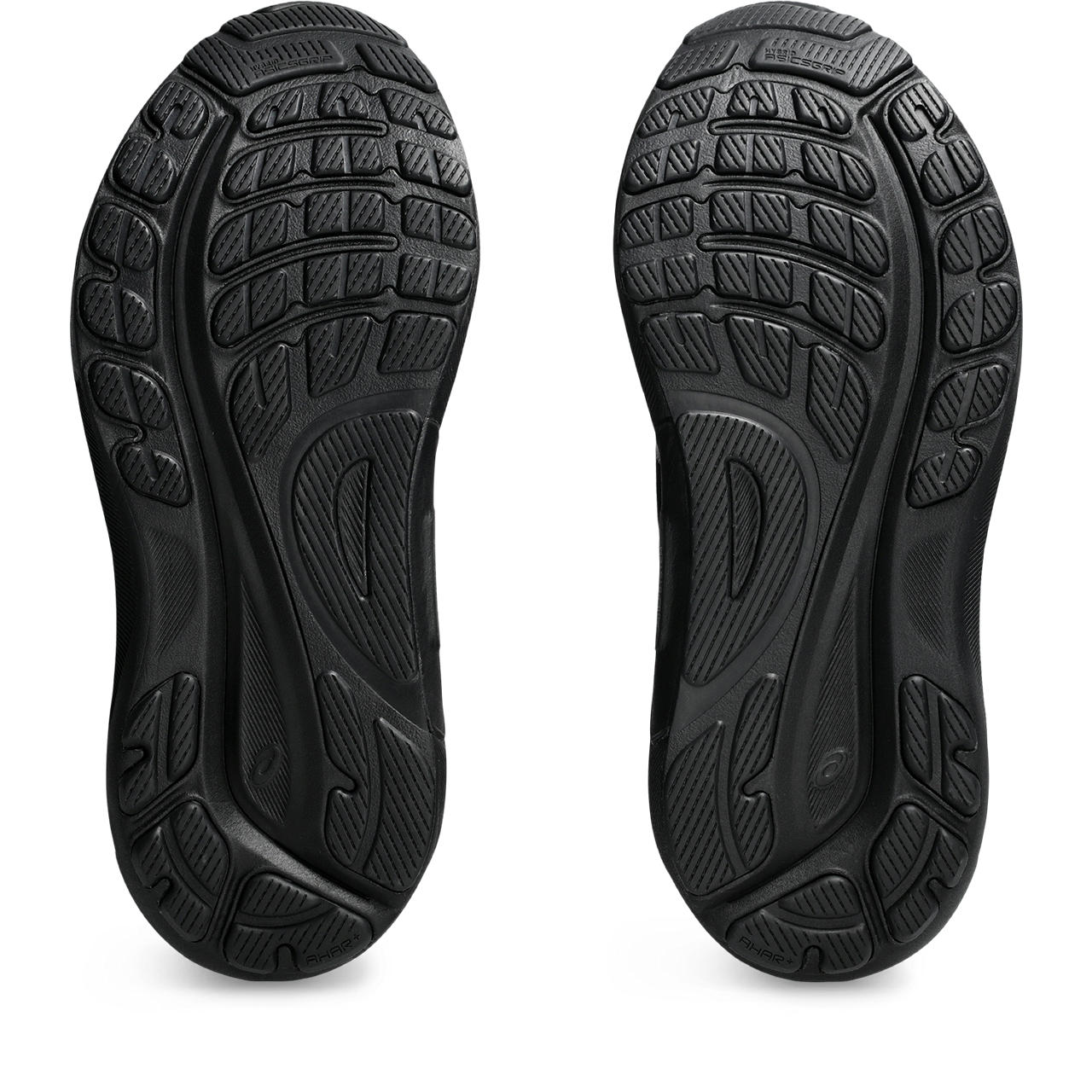 The outsole of this Men's kayano 31 is all black just like the upper